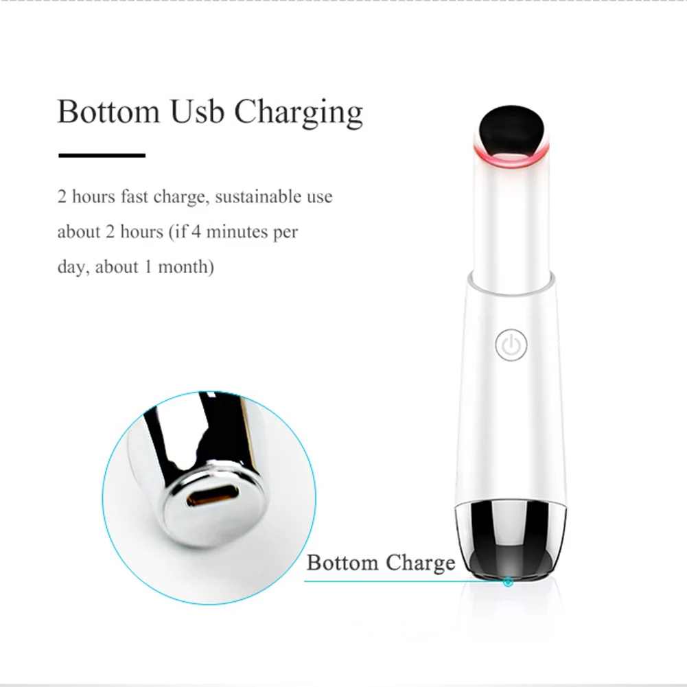 Elétrico Portátil Massagem Olho Caneta Círculo Escuro Anti-envelhecimento Rugas Faciais Remoção Rejuvenescimento Vibração Fino Rosto Beleza 8 Cheap Utensílios de cuidado facial