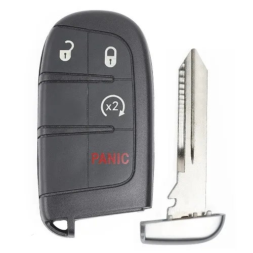 Keyecu Smart Remote Key 3 + 1 Button 433MHz ID46 Chip Fob FCC: M3N-40821302 For Dodge Challenger Journey 2014 2015