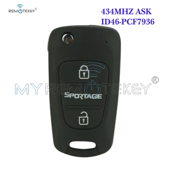 

Remtekey Flip remote key 3 button 434Mhz TOY48 46 chip for Kia Sportage
