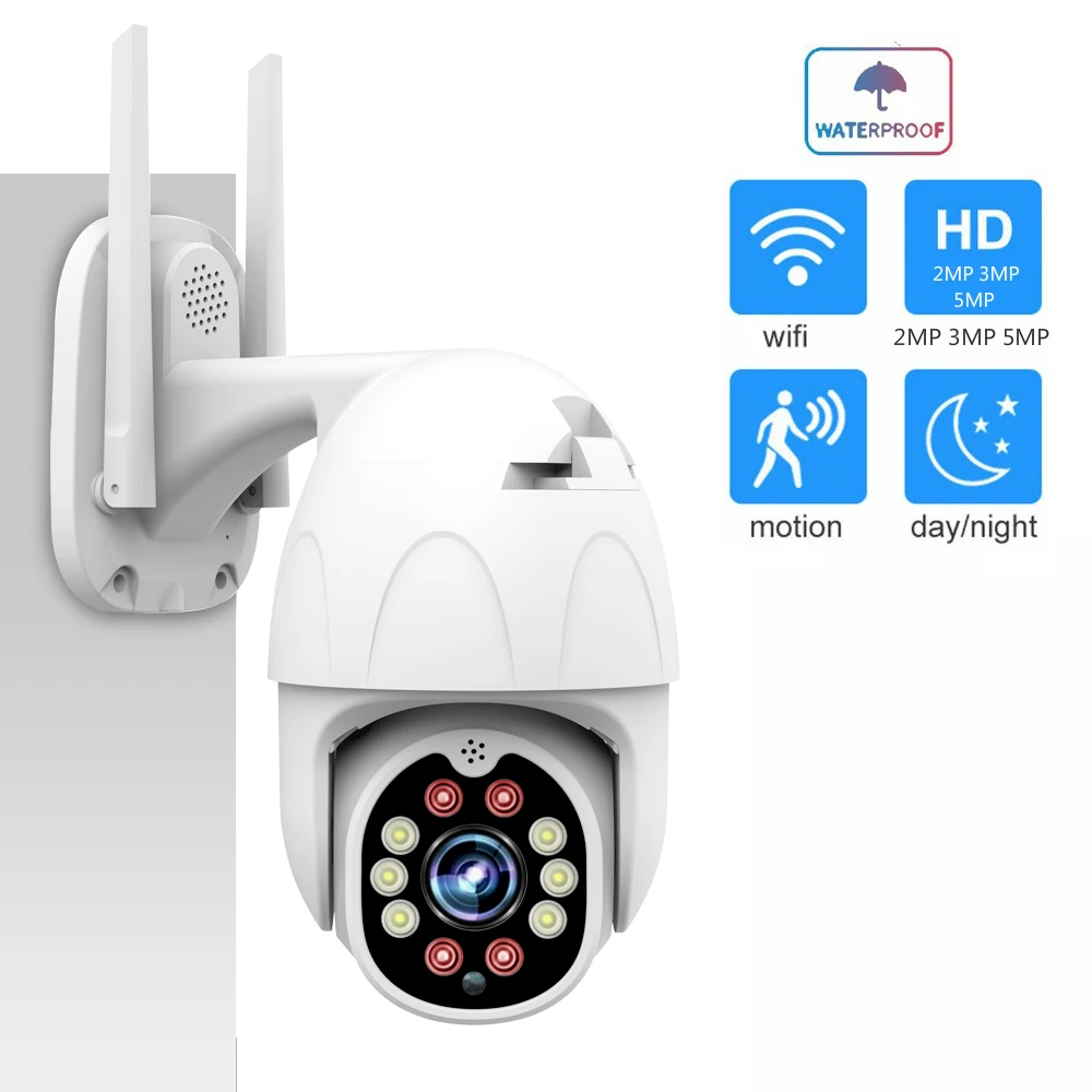 Камера Наружного видеонаблюдения 1080P 3 Мп 5 PTZ Wi Fi 4 кратный зум|Камеры