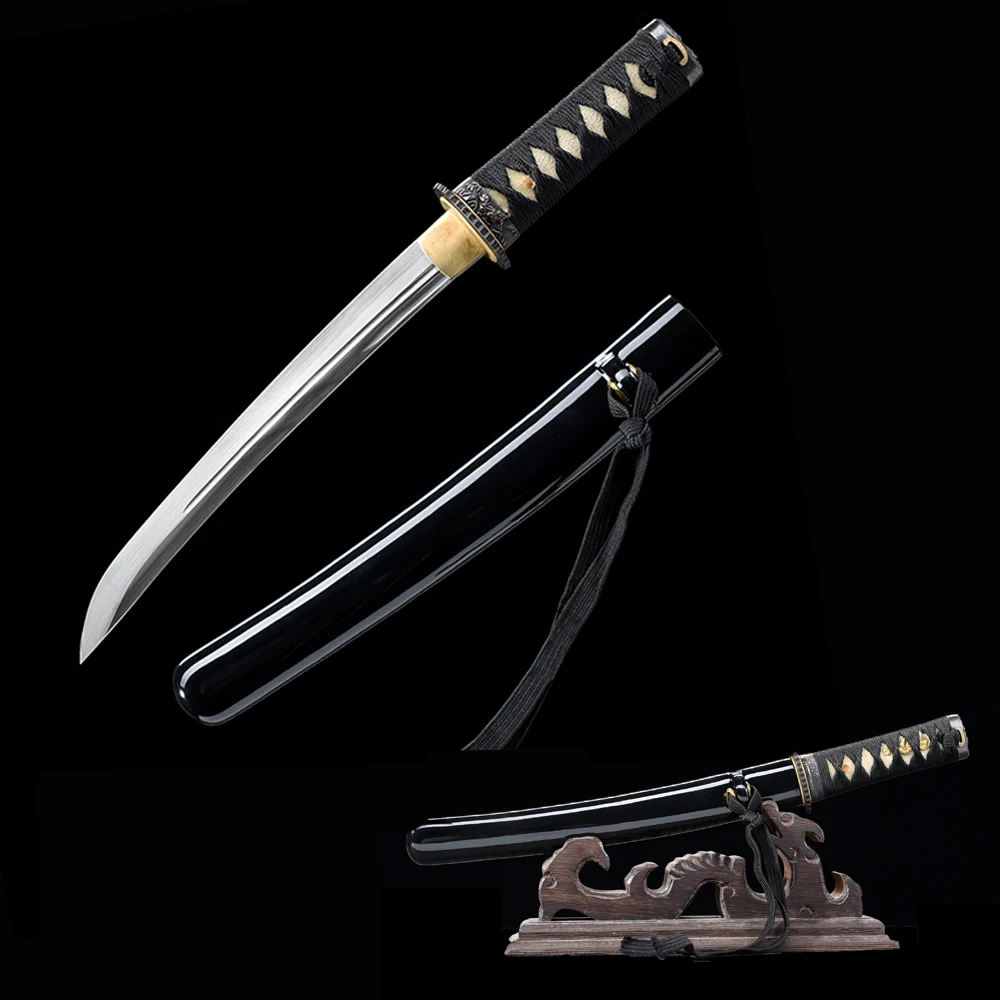 Маленький нож японский Танто 1045 углеродистая сталь острота самурайский меч ручной работы открывалка для писем двойные края|Мечи|   | АлиЭкспресс