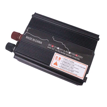 

500W Easy Install Transformer Replacement Voltage Power Black Solar Powered Pure Sine Wave Car Inverter 12V 24V To 220V Portable