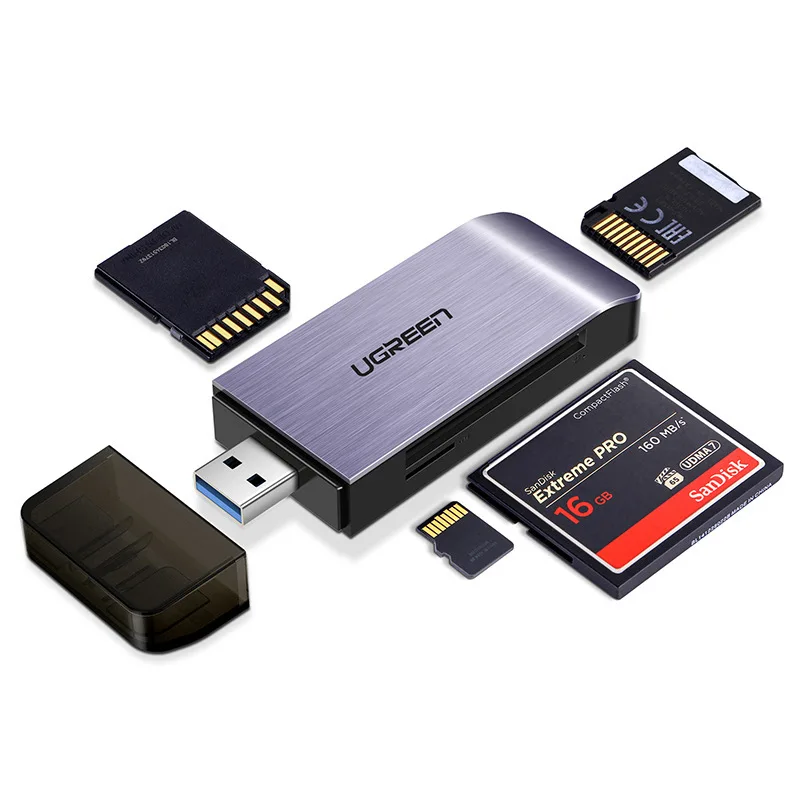 

UGREEN Card Reader duo he 10 Thousand Can USB3.0 High Speed SD Card Multi-functional Small Mini TF Kcal Single-lens Reflex Camer
