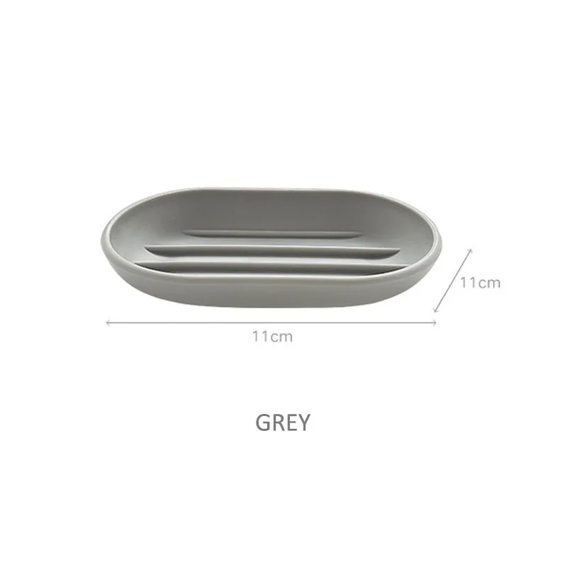 grey 1 шт. простой стиль контейнер для мыла аксессуары для ванной комнаты мыльница пластиковая портативная дренажная подставка мыльница - Цвет: grey