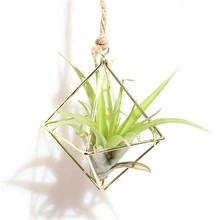 Подвесной стеллаж для растений металлический геометрический Железный художественный деревенский цветочный горшок украшение