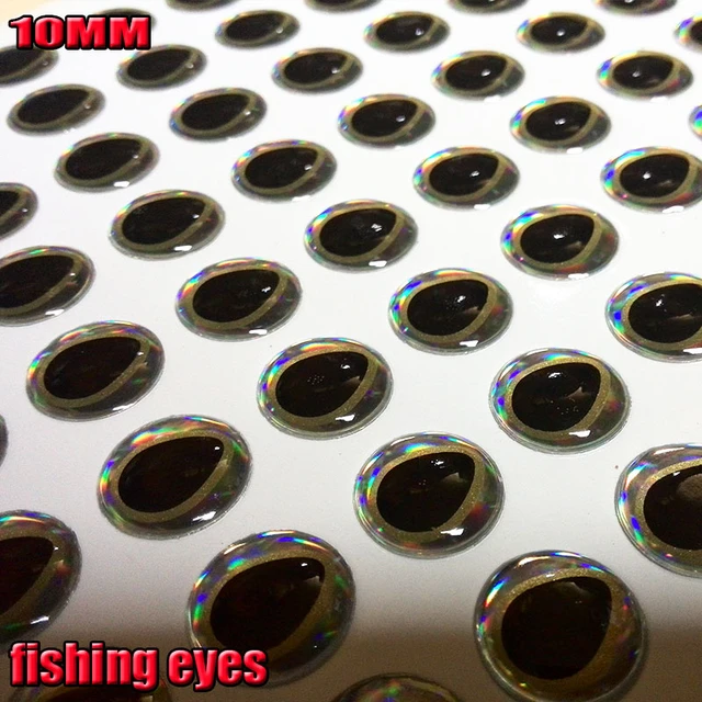 2021NEW fishing lure eyes three colors gold line 10MM 3D lure eys  500pcs/lot - AliExpress