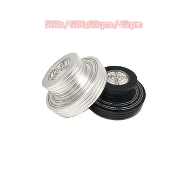 

Aluminum Record Stabilizer 50/60Hz Tachometer Turntable Bubble Level LP Vinyl Disc Stabilizer