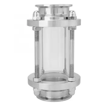

2 inch Flow Sight Glass Diopter Stainless Steel Flange Flow Sight Glass Diopter Sanitary Level Glass Pipe Flow