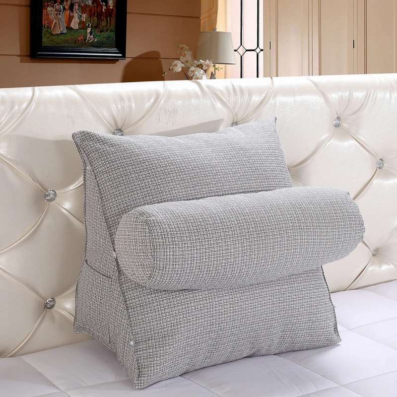 1PC Rest Pillow Back Support Cushion For Sofa Stereo Triangular Backrest Cushions For Bed Rest Pillow Protect Lumbar Home