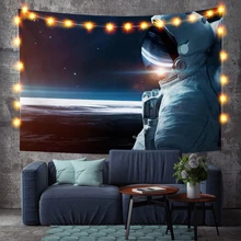 

Laeacco Universe Planet Nebula Printing Tapestry Galaxy Space Celestial Body Blanket Wall Hanging Living Room Bedroom Home Decor