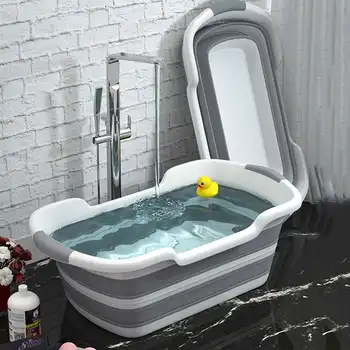 

Baby Shower Portable Silicone Pet Bath Tubs Bath Accessories Baby Folding Non-Slip Bathtub Safety Security Cat Dog Bath Tubs
