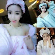 2 шт., сексуальная плотная теплая фланелевая ночная рубашка, набор халатов для женщин, зимняя одежда с длинным рукавом, Коралловая бархатная Пижама, халат, пижама, домашняя одежда