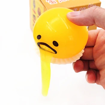 

Funny Squishy Vomitive Egg Yolk Toys Ball Lazy Egg Squeeze Anti-stress Decompression Squeezing Toy Children Halloween Party Gift