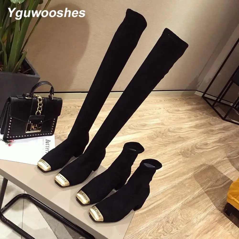 

Spring and autumn cool boots ladies Breathable mesh botas mujer comfortable women's shoes square toe shoes platform boots