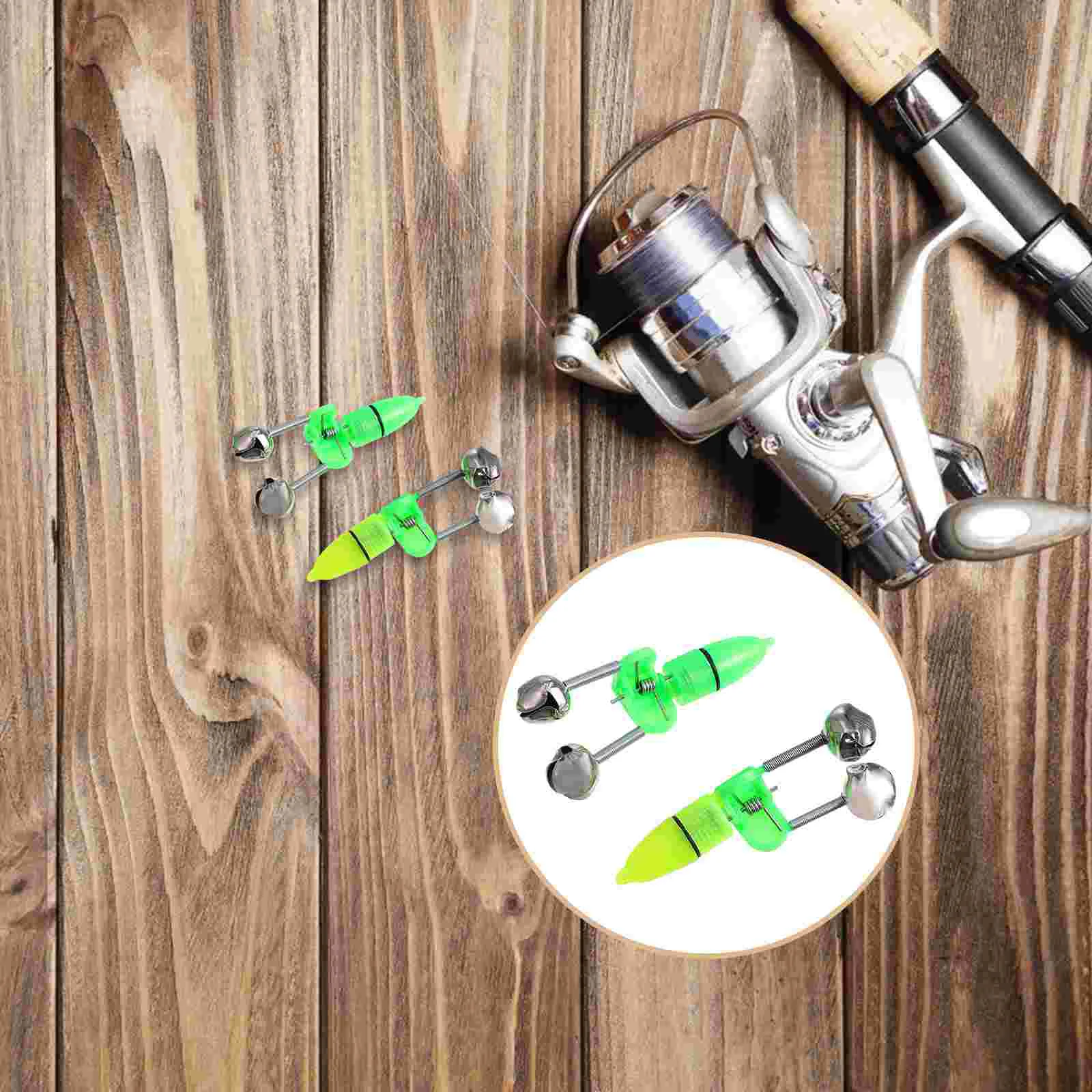 40pcs LED Night Fishing Rod Alarm with Dual Ring Bells Fish Bait Alarms