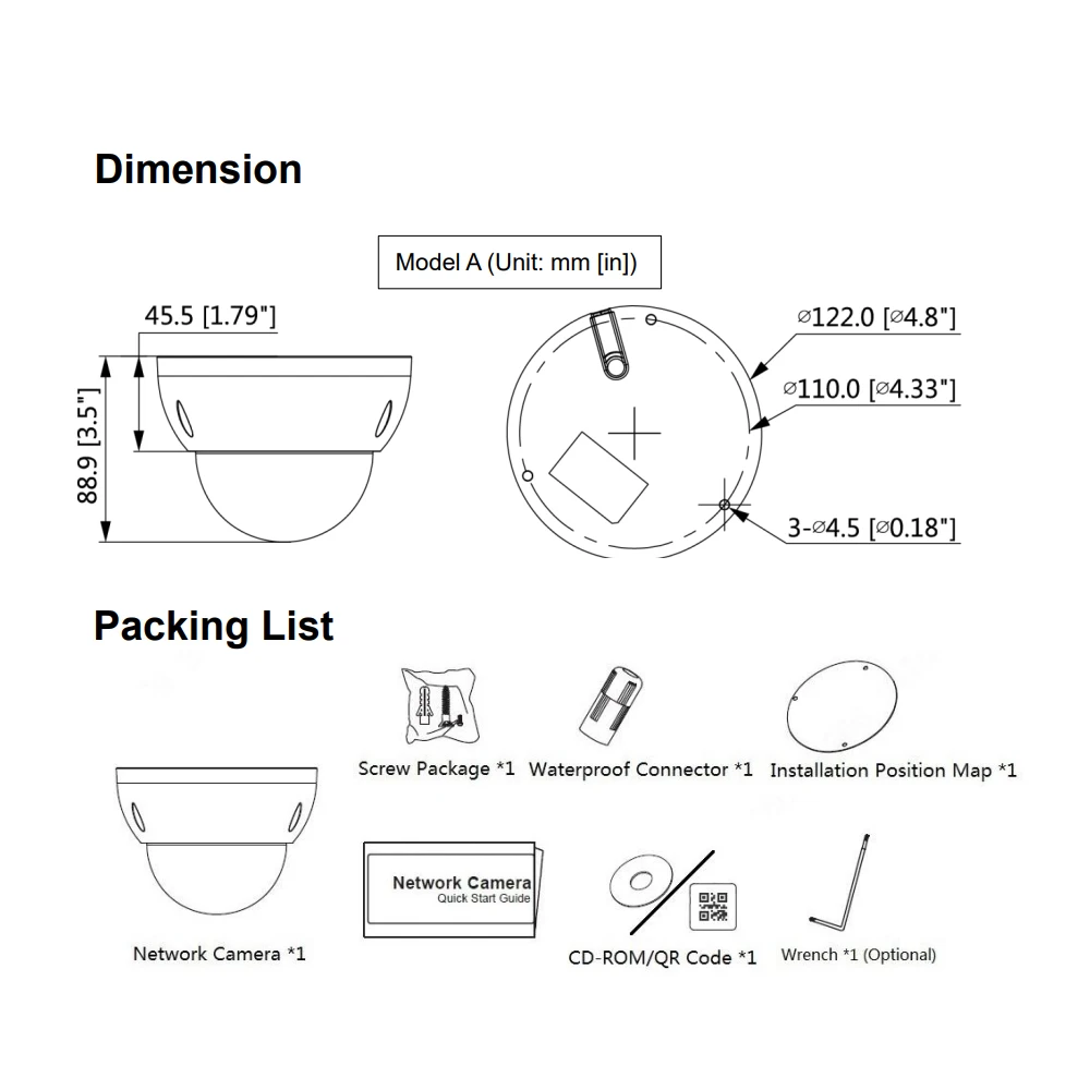 Dahua Original Network Camera IP Camera 8MP 4K IPC-HDBW2831R-ZAS-S2 IR 40m H.265 IP67 IK10 Vandal-proof Camara Alarm SD Card IVS
