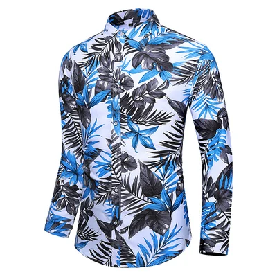 6XL 7XL повседневная мужская рубашка, осень, Новое поступление, индивидуальная, с принтом, с длинным рукавом, рубашки для мужчин, s, модная, большой размер, деловая, Офисная рубашка - Цвет: 12 C631
