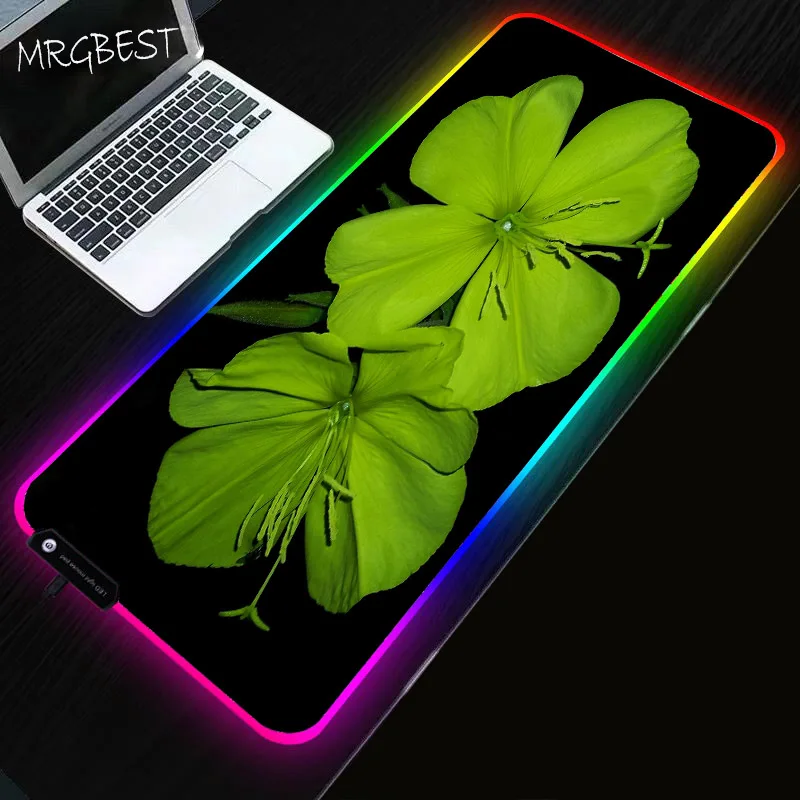 MRGBEST четырехлистный клевер аниме игровой компьютерный коврик для мыши RGB большой