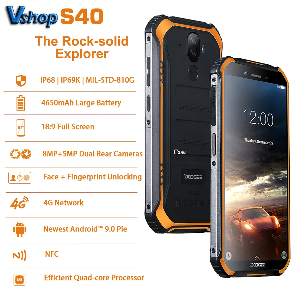 Смартфон DOOGEE S40 3 + 32 ГБ 9 0 &quot мобильный телефон&quot 5 мАч Android 4650 | Мобильные телефоны