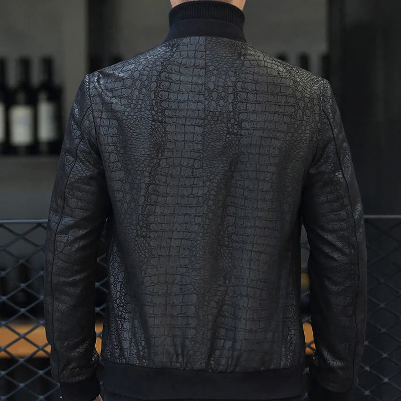 Spring/Winter Genuine Leather Jacket For Men Male High End Sheepskin Business Leisure Motorcycle Thin Coat Chaquetas Hombre - 5