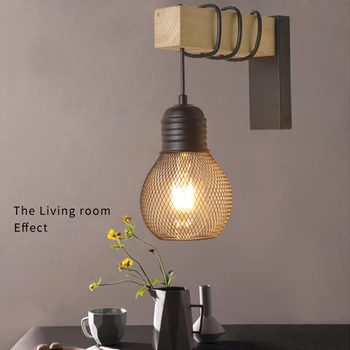 

Retro Creative Wall Hanging Lamp Bar Home Living Room Bedside Pendant Night Light
