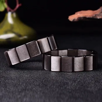 

Luck Natural crystal Silver obsidian bracelet amulet round bead elastic bracelet Wealth Good Luck Bracelet Men Women Chain