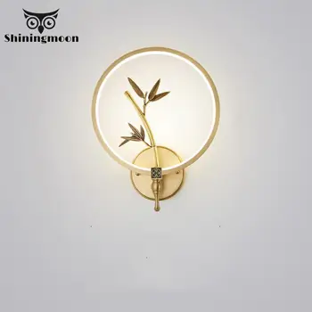 

Chinese LED Wall Lamps Modern Copper Decor Wall Sconce Lamp Stair Hotel Wall Lights Living Room Bedside Wall Art Lustre Lighting
