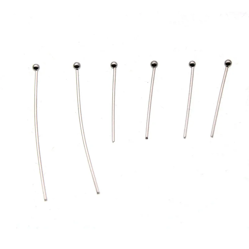 100pcs Stainless Steel Flat Head Pin Gold/silver Tone Ball Head