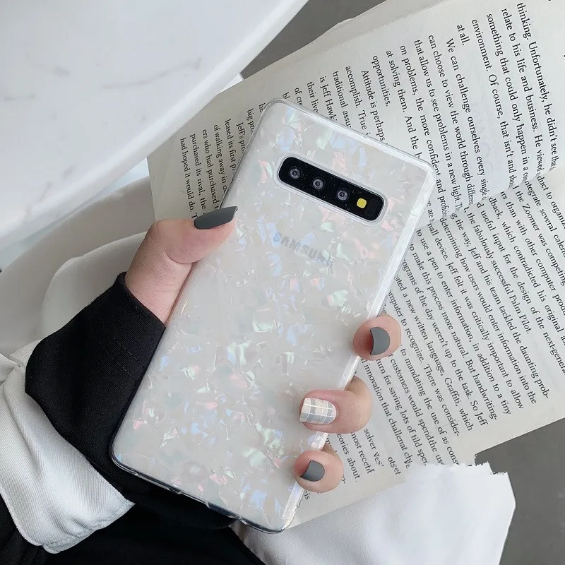 ZUOEKAI Fashion Conch Shell Shine Phone Case For Samsung Galaxy Note 10 S10 Plus S8 S9 8 9 Cover Soft Silicone Cases | Мобильные