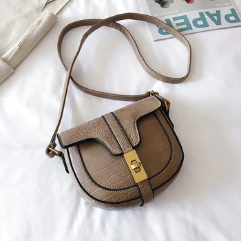 

Special Offer Lock One-Shoulder Casual Stone Pattern Western Style Cross-Body Small Square Hair