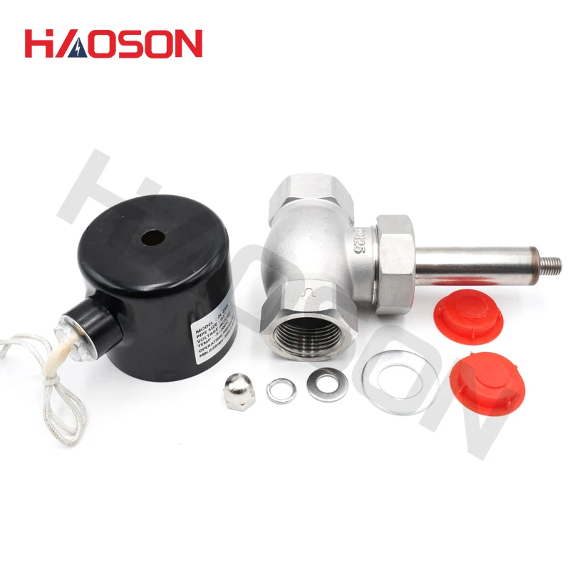 220V 24V клапана, DN15 DN20 DN25 пара нержавеющей стали, пилот, поршень, электромагнитный клапан, устойчивость к воздействию высоких температур и высокого давления