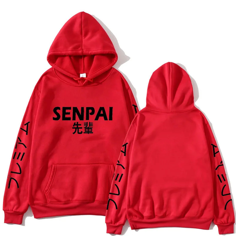 Mode japanse уличная одежда SENPAI толстовка с капюшоном Meerdere Kleur Mannen Vrouwen толстовки Trui sudadera hombre