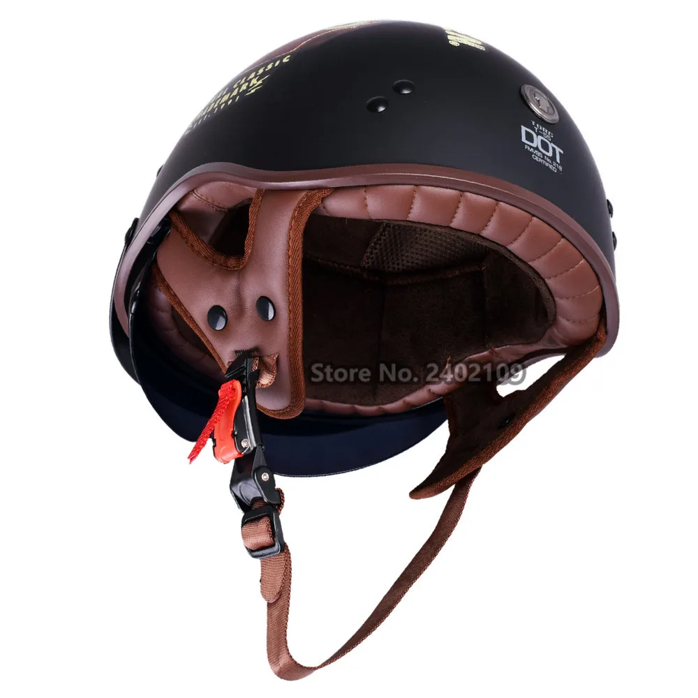Прогулочный мотоцикл шлем с открытым лицом Половина винтажный шлем T553 moto Casque Casco moto cicleta Capacete DOT Мужские шлемы