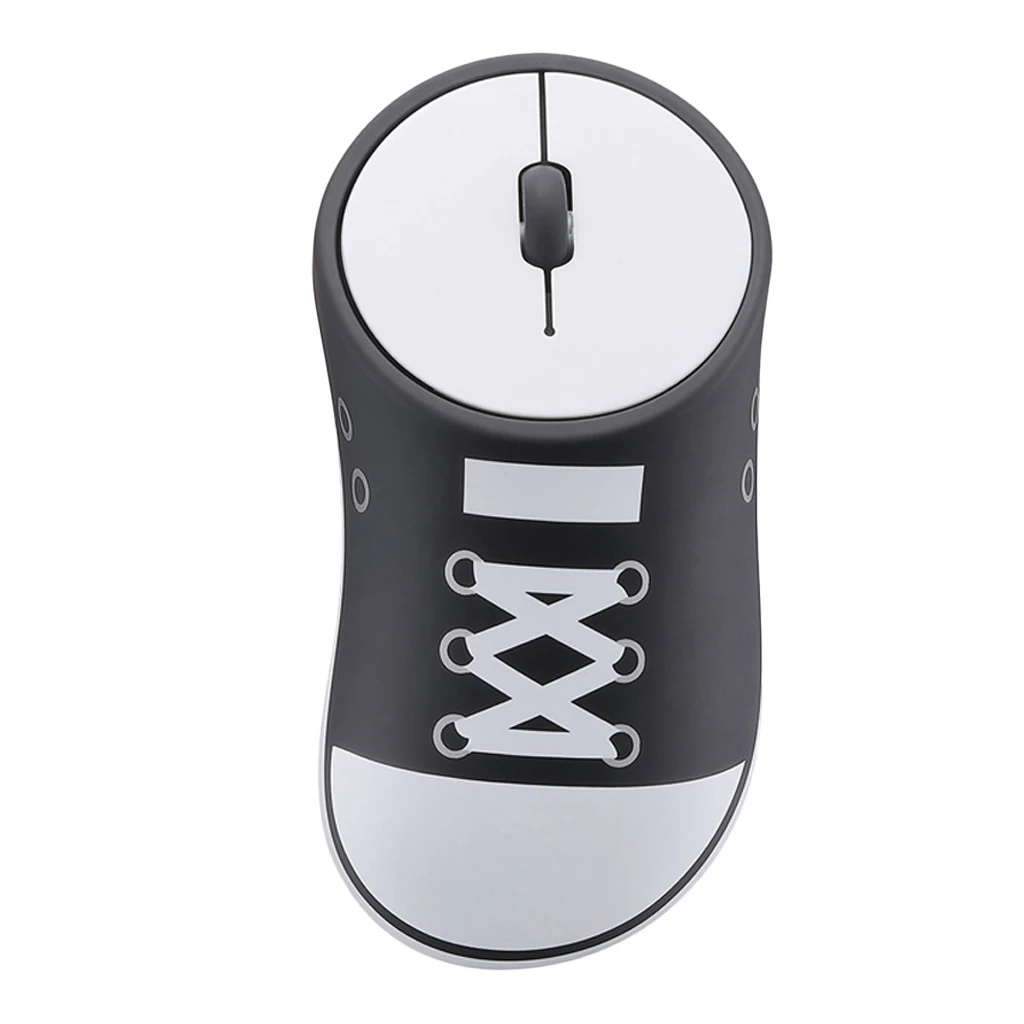 Portable 2.4G Wireless Mouse Ultra-silent Shoes Shaped Mice For Computer Laptop - Цвет: Black