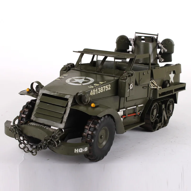 48X17X20cm Handmade Metal Armored Vehicle Military Diecasts Car Toys Auto Speedwheels Model for Children Adults | Игрушки и хобби