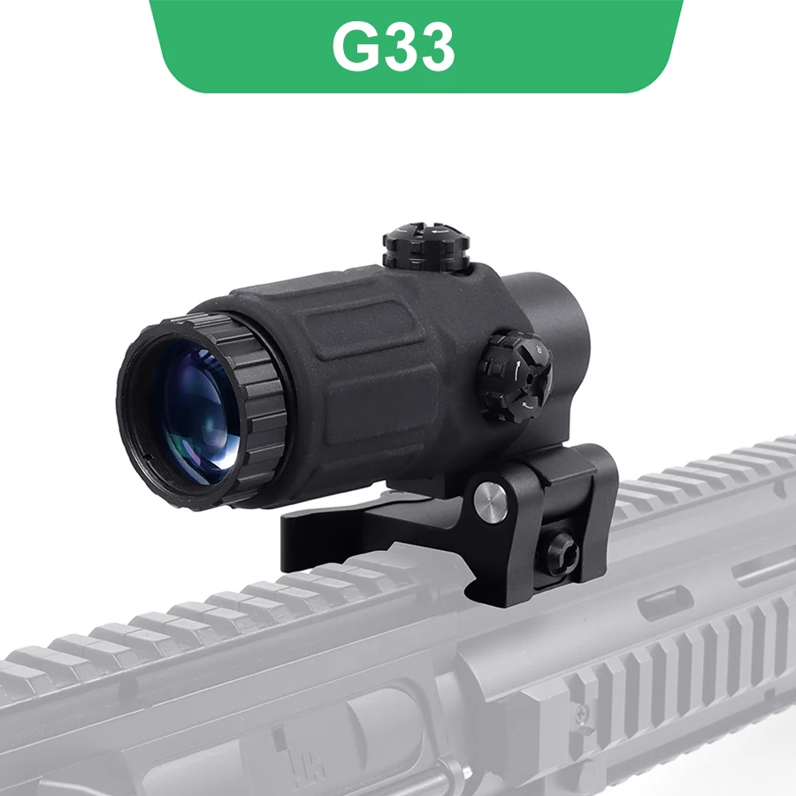 Прицел G33 страйкбол 3X лупа с переключателем на сторону быстро съемный QD крепление