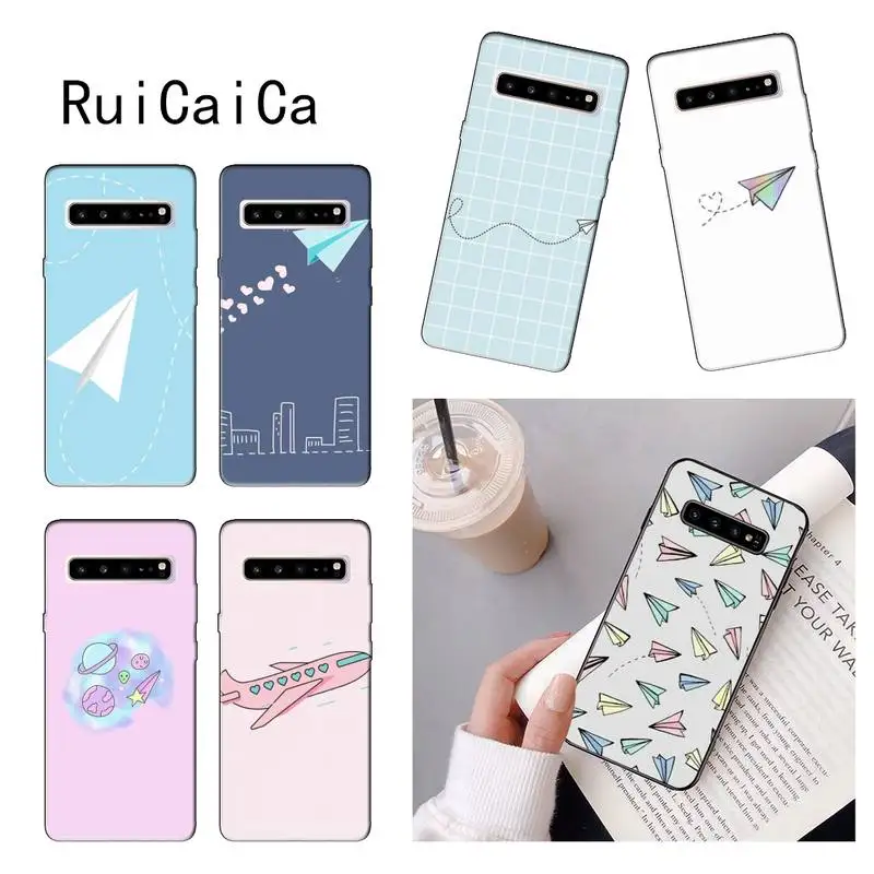 RuiCaiCa милый мультяшный бумажный чехол для телефона Samsung GALAXY S6 Edge S7 S8 S9 plus s20 s10 ultra