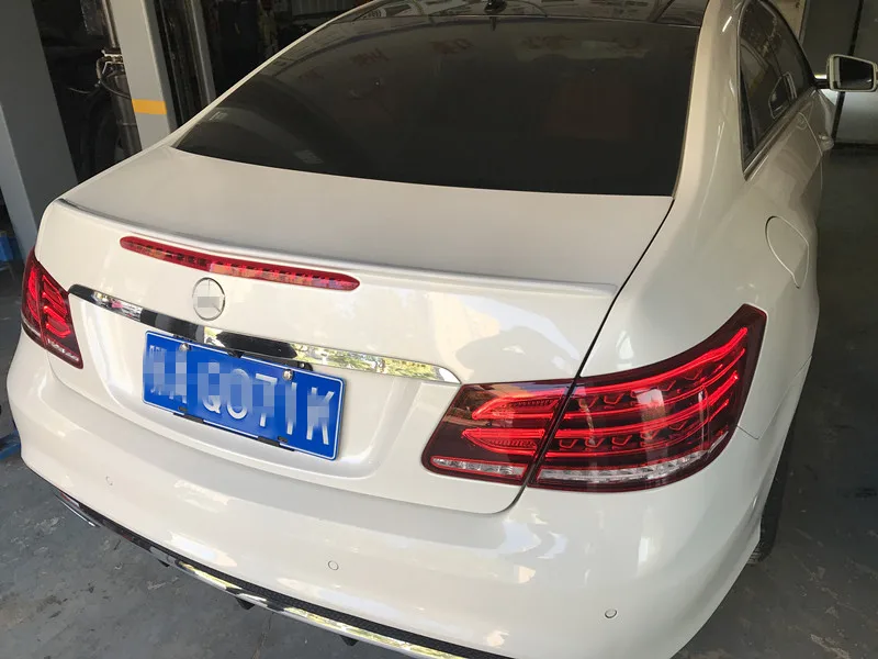 

For Benz E class spoiler W207 C207 Coupe 2door Spoiler ABS Material Car Rear Wing Primer Color trunk Spoiler 2008-2019