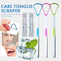 Brosse à langue en Silicone, grattoir de nettoyage de langue de qualité alimentaire, racloir de soins buccaux, garder une haleine fraîche 