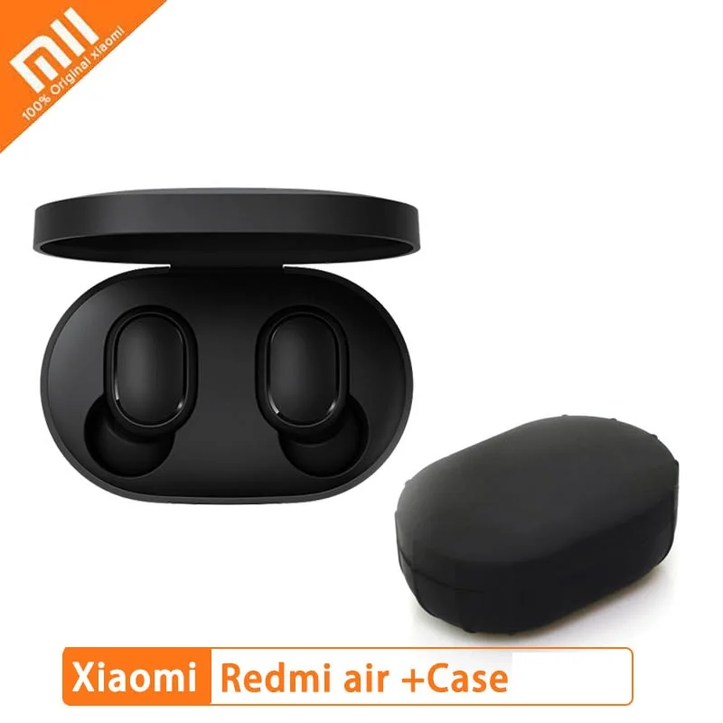 Xiaomi Redmi Airdots TWS Bluetooth 5,0 наушники стерео беспроводные активные шумоподавления с микрофоном свободные Наушники управление AI - Цвет: Add Black Case