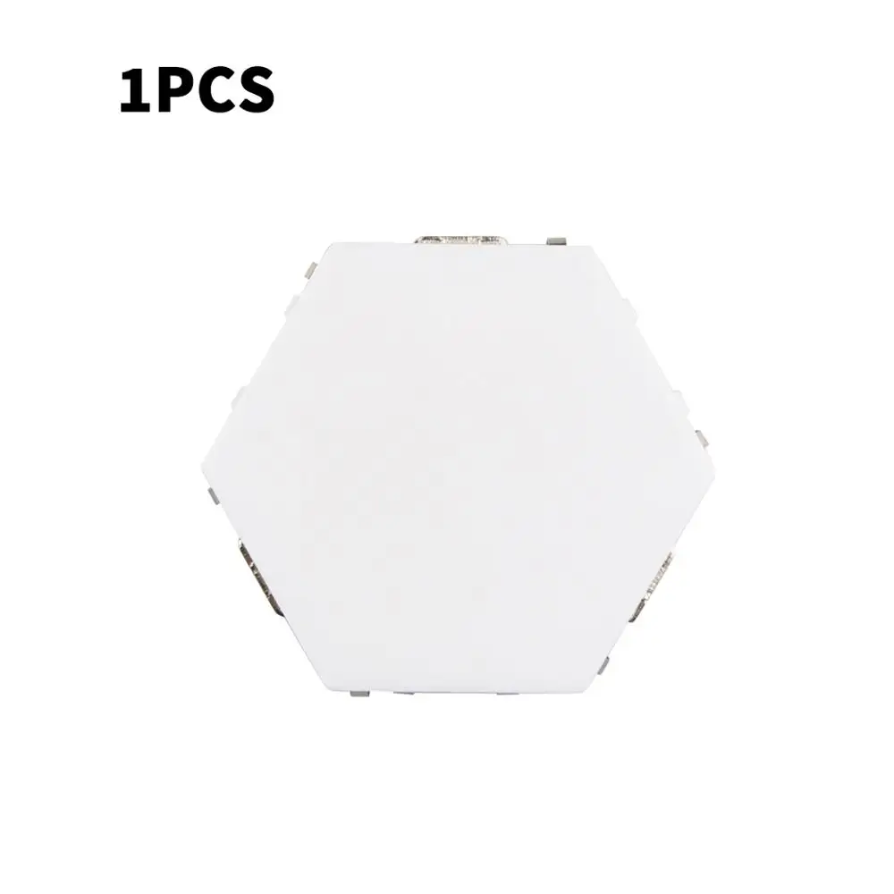 1Pcs lamp with Power Квантовый DIY светильник, ночные лампы, сенсорный датчик, шестигранный светодиодный магнитный светильник s, домашняя лампа, новинка, домашний декор, светодиодный светильник - Испускаемый цвет: 1Pcs lamp with Power