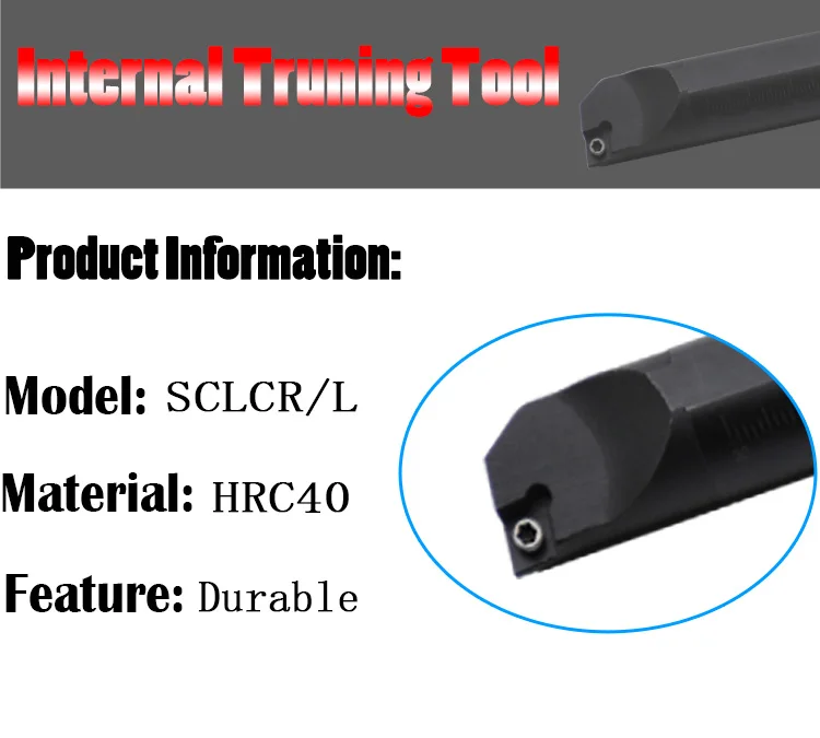 S16Q-SCLCR09 S20R-SCLCR09 95 Grad CNC Drehmaschine Drehen Werkzeug Drehmaschine Cutter Bohrstange Interenal Halter Für TCMT 110204 – Detail 1