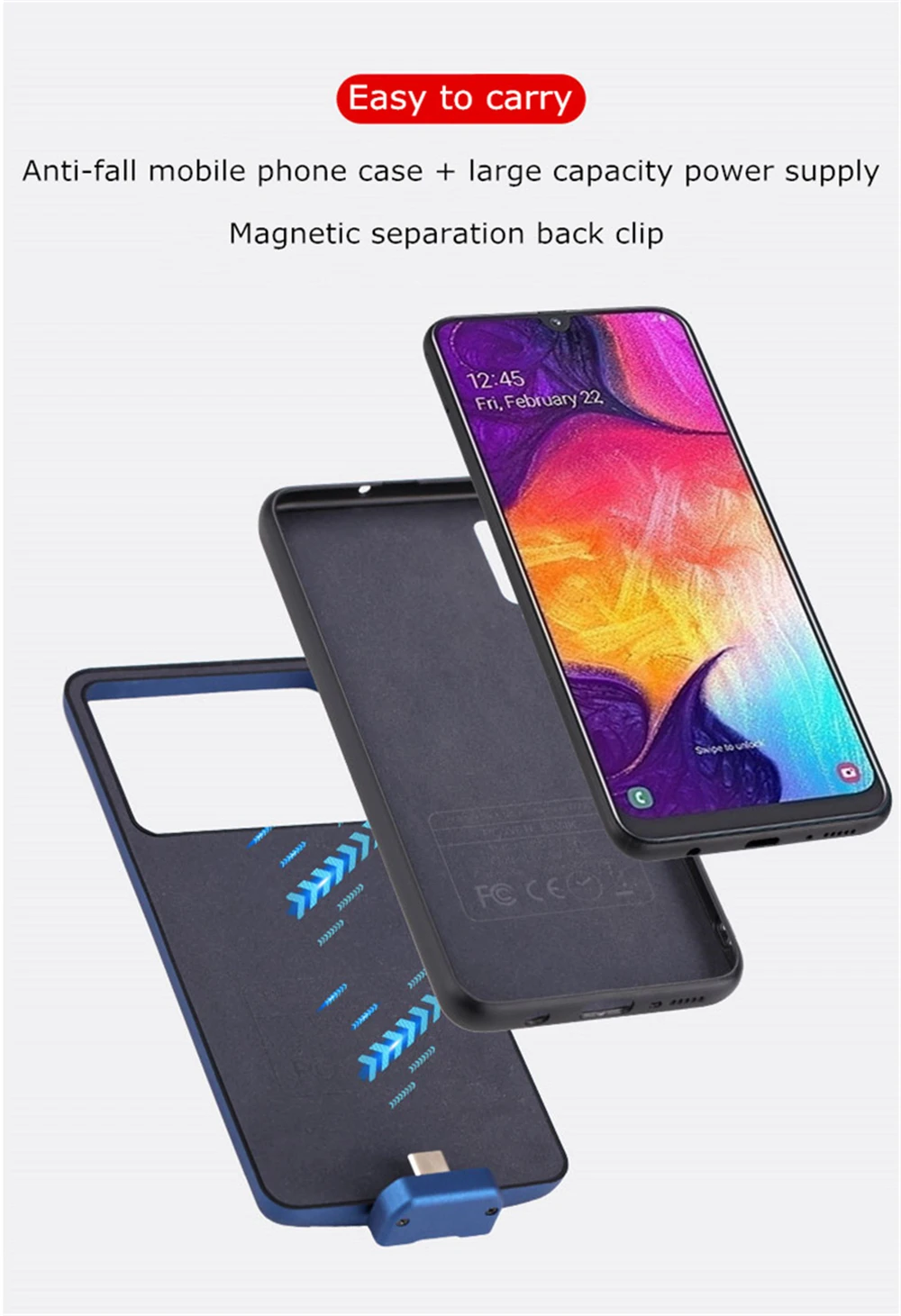 

7000mAh Battery Case For Samsung Galaxy A50s Power Bank Battery Charger Cases For Samsung A505 Charging Case
