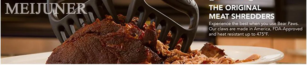 Meijuner 1 шт. медвежьи когти вилка для барбекю ручная тяга мяса Shred разделочная вилка для свинины вилка для обжарки кухни Инструменты для барбекю Потяните Shred свинины измельчитель