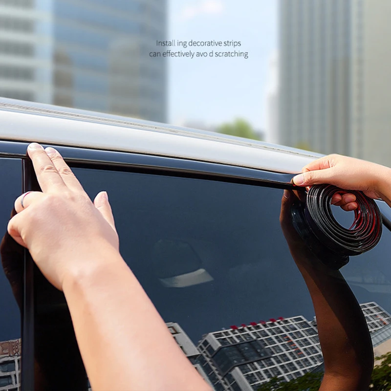 

Car Chrome Decorative Molding Trim Car Door Protector Anti-Collision Strips Window Mirror Bumper PVC Chrome Moulding Line Strip