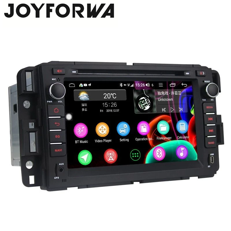 Sale 7" Android 8.1 Car Stereo Radio Audio Head Unit for Chevrolet/GMC GPS Subwoofer DSP SPDIF Carplay DVR OBD DAB SIM Card Bluetooth 5