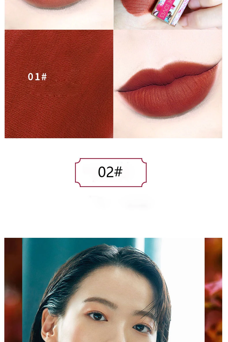 8 Colors Matte Lipstick Set Waterproof Long Lasting Lip Nude Velvet Pigment Women Fashion Lip Makeup