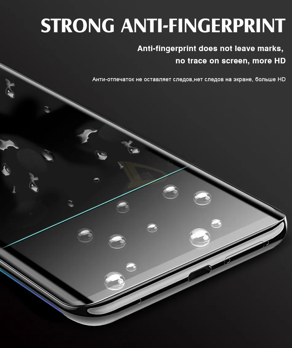 1-2 шт полное покрытие УФ закаленное стекло для samsung Galaxy Note 10 8 9 Pro S10 S8 S9 PLus S10E HD защитная пленка для экрана
