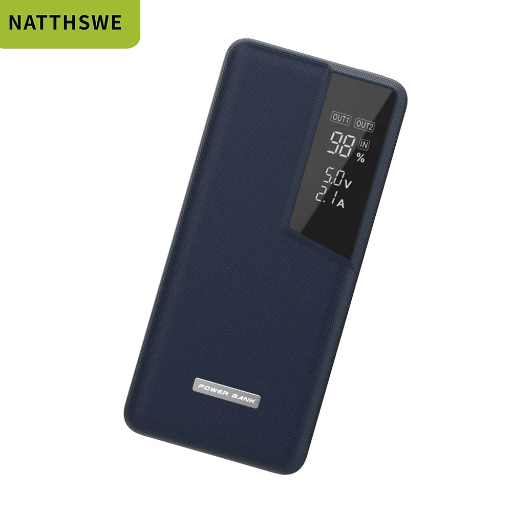 NATTHSWE 16000 мАч Qi Беспроводное зарядное устройство Внешний аккумулятор Беспроводная зарядка внешний аккумулятор для iPhone11 X samsung huawei - Цвет: Синий