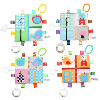 

Baby Cartoon Animal Soothing Towel Toy Soft Comforting Cartoon Strollers For Dolls Rattle Toys For Baby